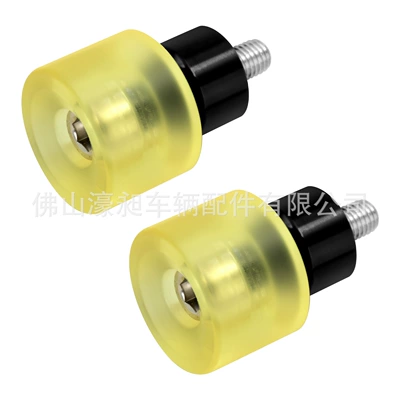 protection wheel roller one-word bumper – Motorcycle bumper - wheel-protection-bar-yellow-black-1-pair