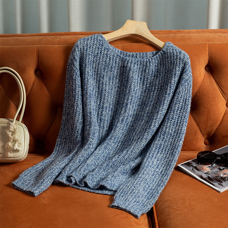 [Atmosphere and Texture] High-End Wear Pullover Baby Camel Wool Blended Wool Knitwear Jacket Women's Loose Knitwear