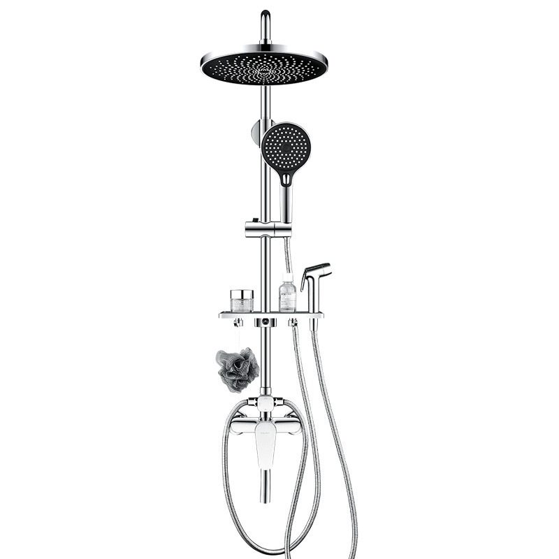 Cuerpo de bronce ducha de ducha de lluvia ducha de ducha de lluvia conjunto completo de aire presurizado anticorrosión de baño residencial conjunto de ducha de ducha