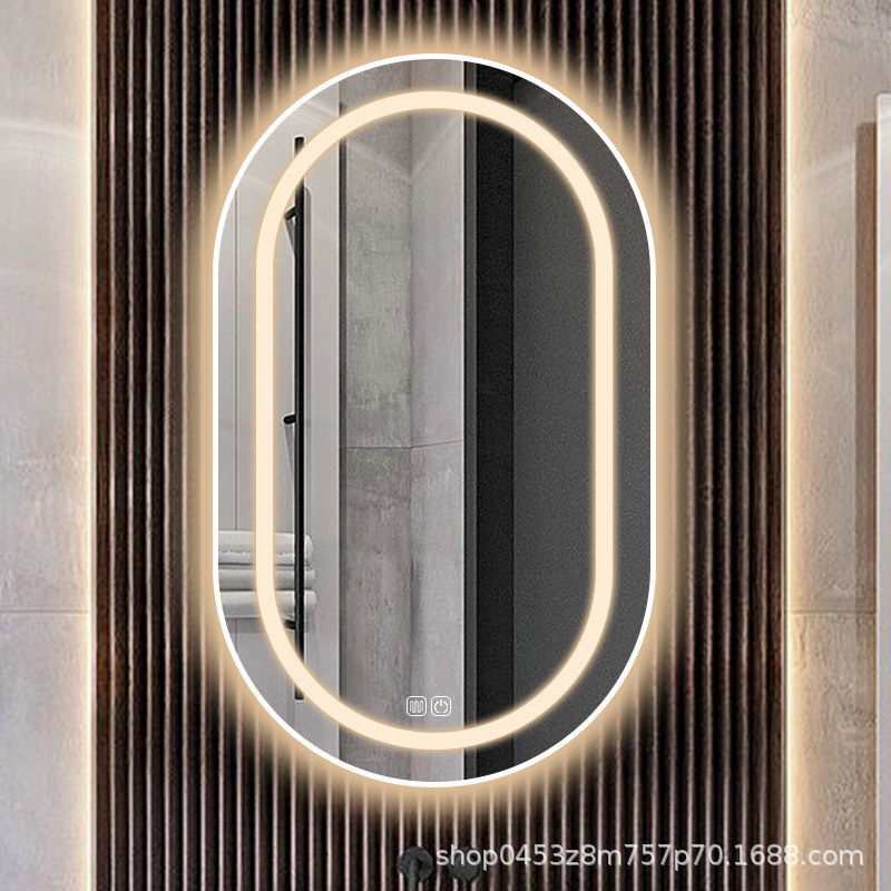 Espejo de baño con lámpara de pista LED tipo pared inteligente espejo de baño inodoro espejo de vestir espejo de baño anti-nebble espejo de baño