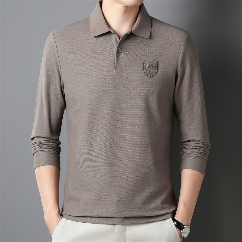 New autumn men's polo shirt, long-sleeved, high-quality, loose-fitting, casual, embroidered, collared top New autumn men's polo shirt, long-sleeved, high-quality, loose-fitting, casual, embroidered, collared top