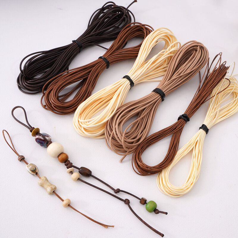 Korean Waxed Cord Imitation Leather Cord Handmade DIY Weaving Bag Pendant Bracelet Necklace Jewelry Accessories Wholesale
