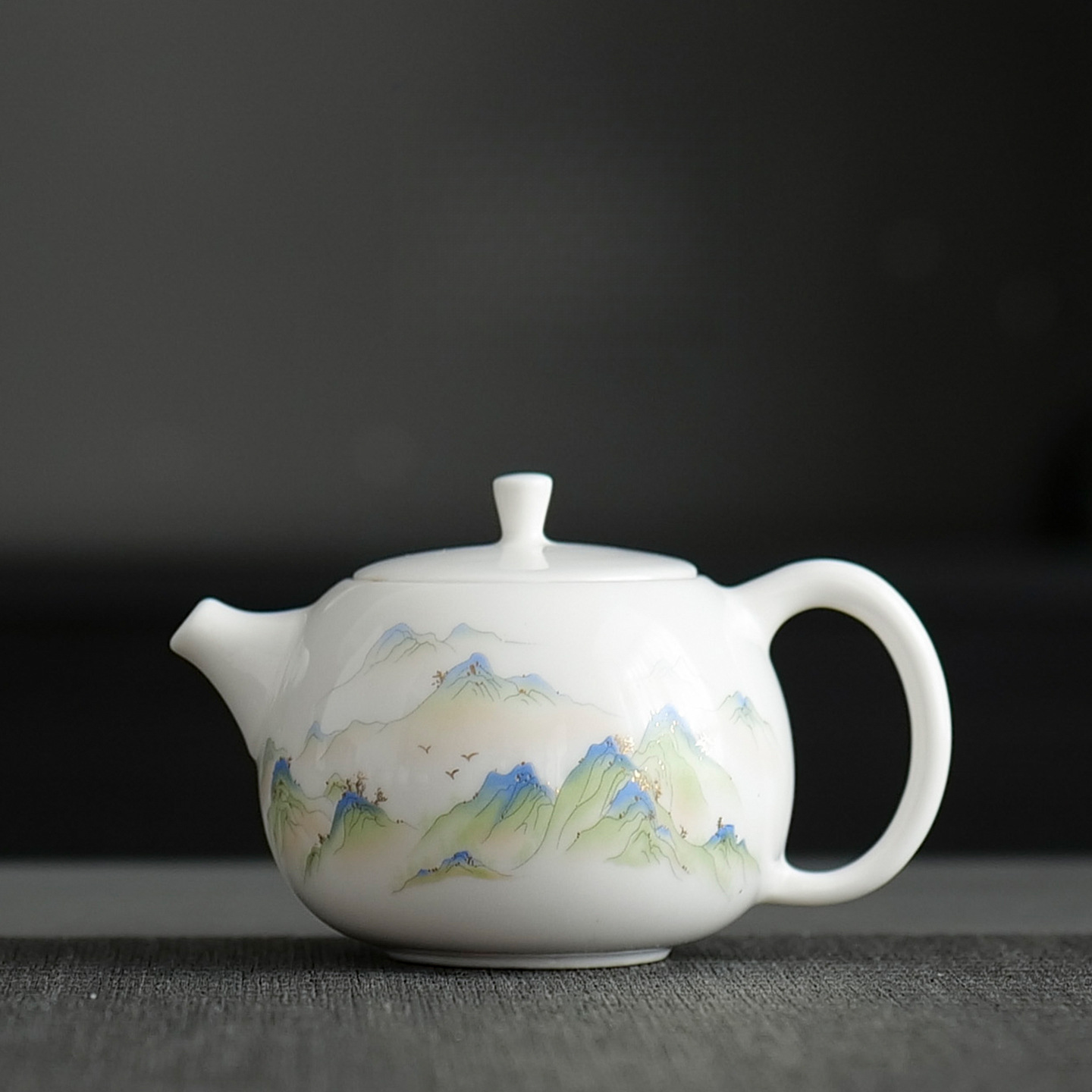 羊脂玉瓷茶壶陶瓷泡茶壶大红袍西施壶红茶茶具套装功夫泡茶器