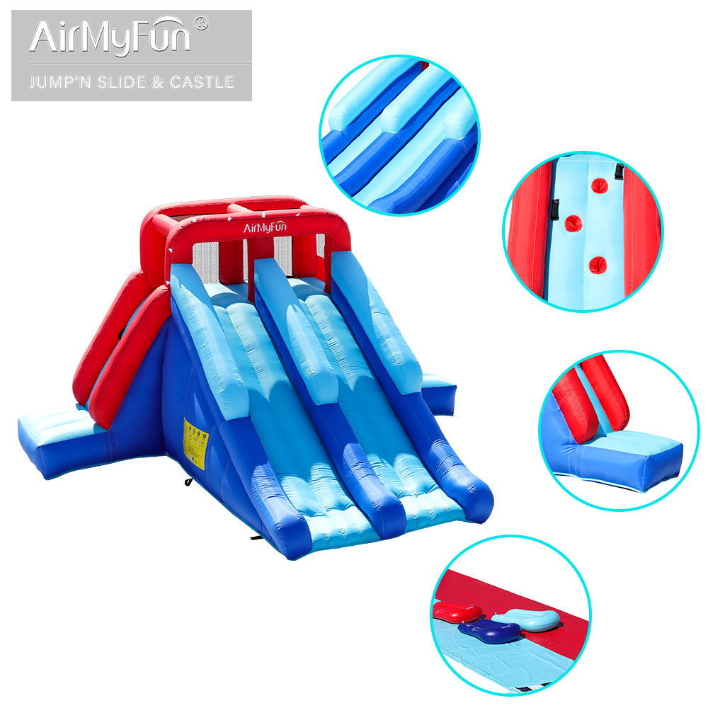 AMF | Tobogán de agua inflable para niños, castillo inflable con tobogán de agua para niños