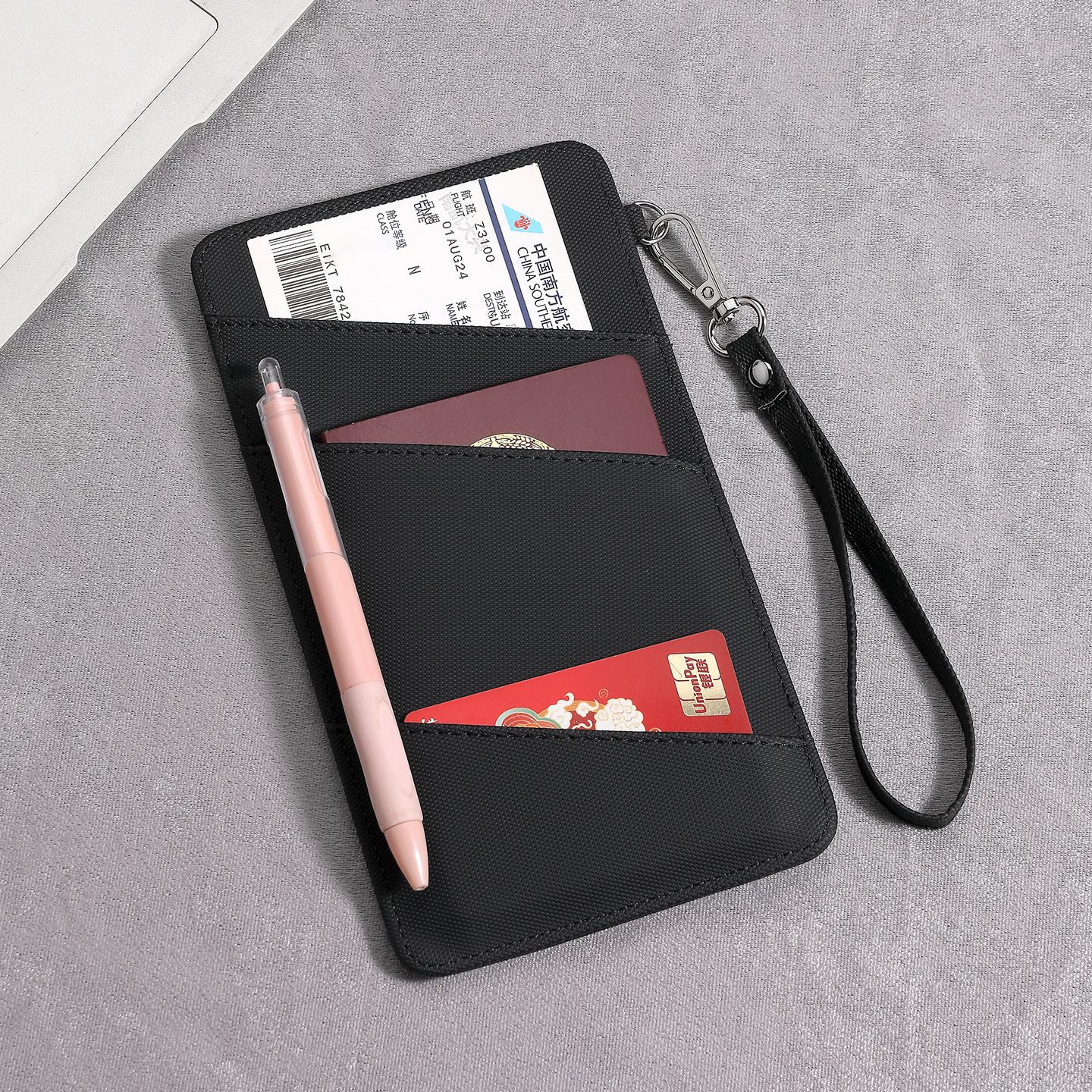 Transfronterizo nuevo RFID largo pasaporte bolsas de pasaporte multifuncional zipper bolsas de pasaporte comercio exterior