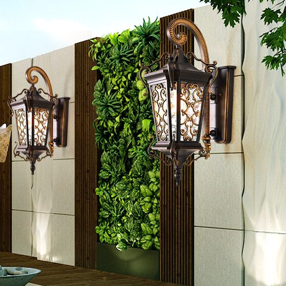 Outdoor Wall Lamp Waterproof European Style Outdoor Garden Lamp Super Bright Household Villa Gate Lamp Enclosed Balcony Exterior Wall Lamp