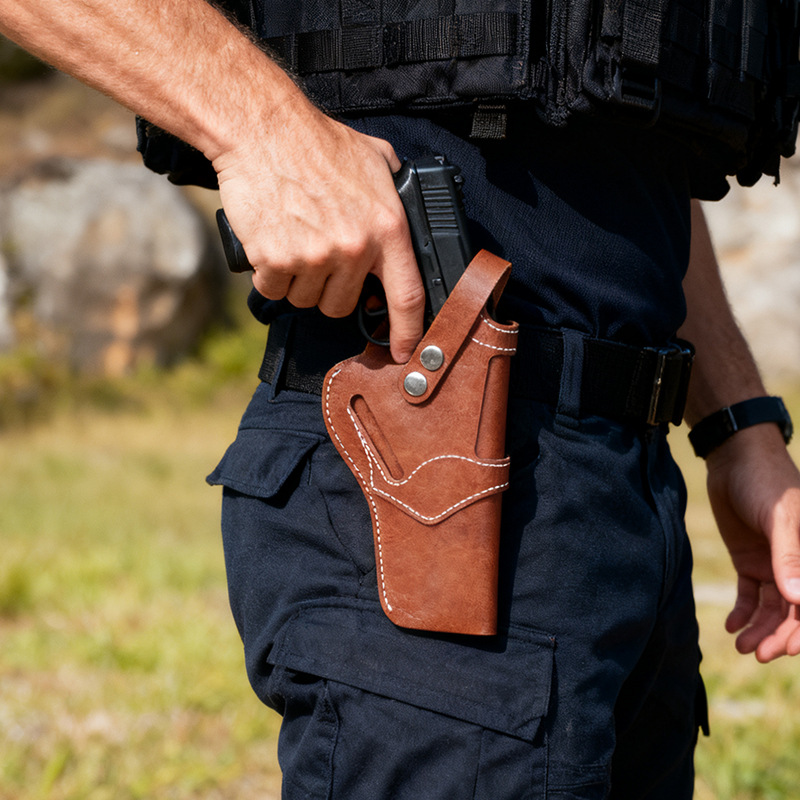 Material PU de alta calidad al aire libre 1911 cubierta táctica cubierta protectora cubierta marrón