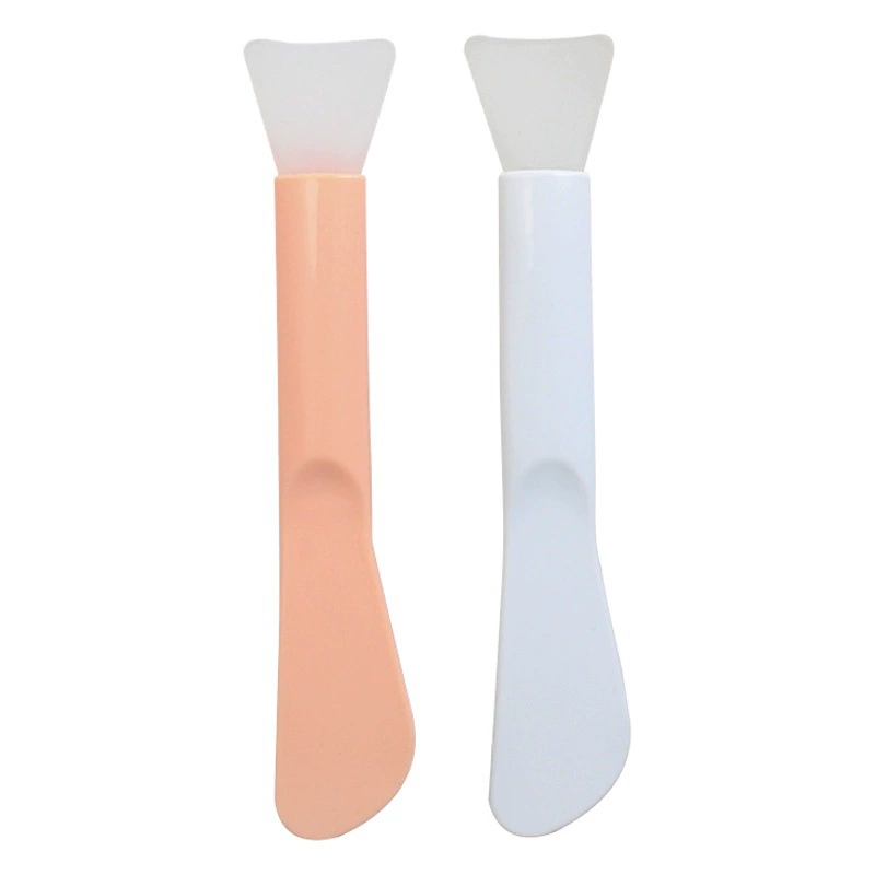 Макияж Маска Инструмент Двойная головка силиконовая щетка Скребок маска стержень маски маски щетка Мягкая головка перемешивание для нанесения скребок для лица