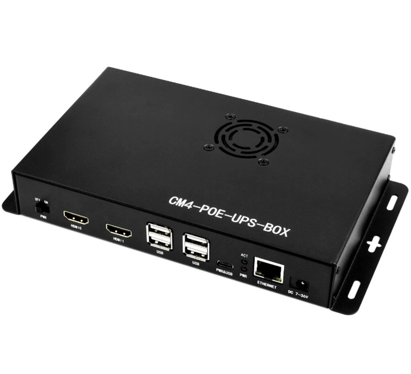 Расширительная плата UPS PoE для Raspberry Pi CM4, пакет на хосте, двойной канал, HDTV, гигантский гигабитный Ethernet, четверной USB 2.0
