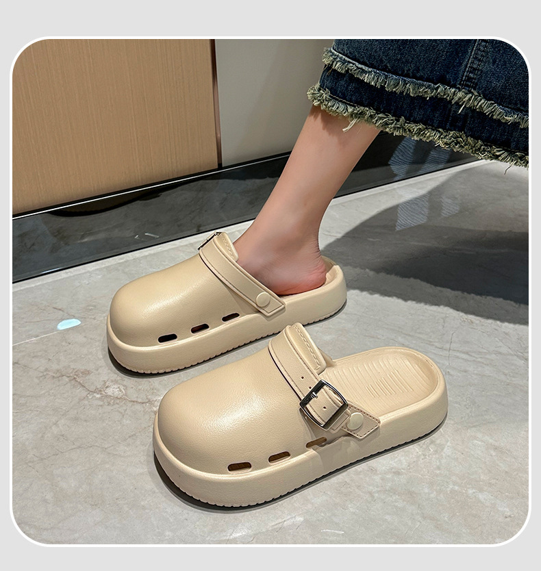 朕仔-金属扣-皮纹拖鞋_16