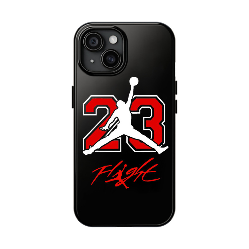 Foreign Trade Model Jordan 23 Two-In-One Phone Case Suitable for Apple 17/16/14/13/X/7P Glossy Finish