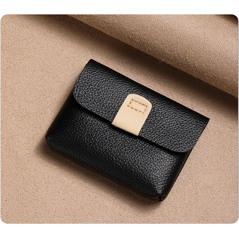 Unisex Solid Color Pu Leather Flip Cover Card Holders display picture 5