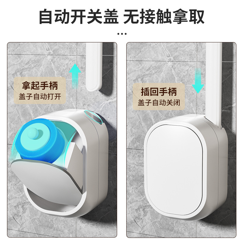 使い捨てトイレブラシスポンジ交換ヘッドトイレ洗浄ブラシセット死角のない家庭用トイレブラシ|undefined