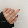 Tide, South Korean goods heart shaped, wavy fashionable ring, on index finger, simple and elegant design