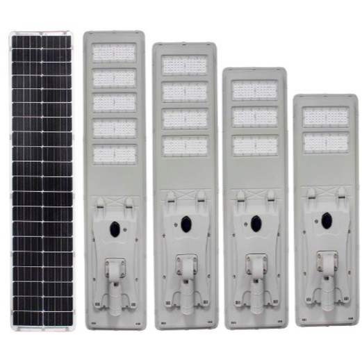 Lámparas solares exclusivas transfronterizas Caso de ingeniería de carreteras urbanas Perfil integrado Farola solar de aluminio