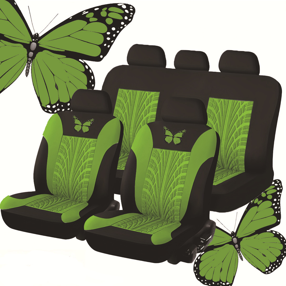 Cojín de asiento transfronterizo exclusivo para automóvil general, artesanía en relieve de mariposa, funda de asiento exquisita, cojín de asiento suave, transpirable y resistente al desgaste