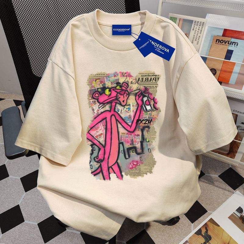 100% シンプルなデザインのレタープリント半袖レディースイントレンディなブランド T シャツ夏多用途ルーズトップ|undefined