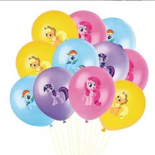 小马宝莉主题气球套装 宝宝生日派对装饰用品 12英寸乳胶气球定制