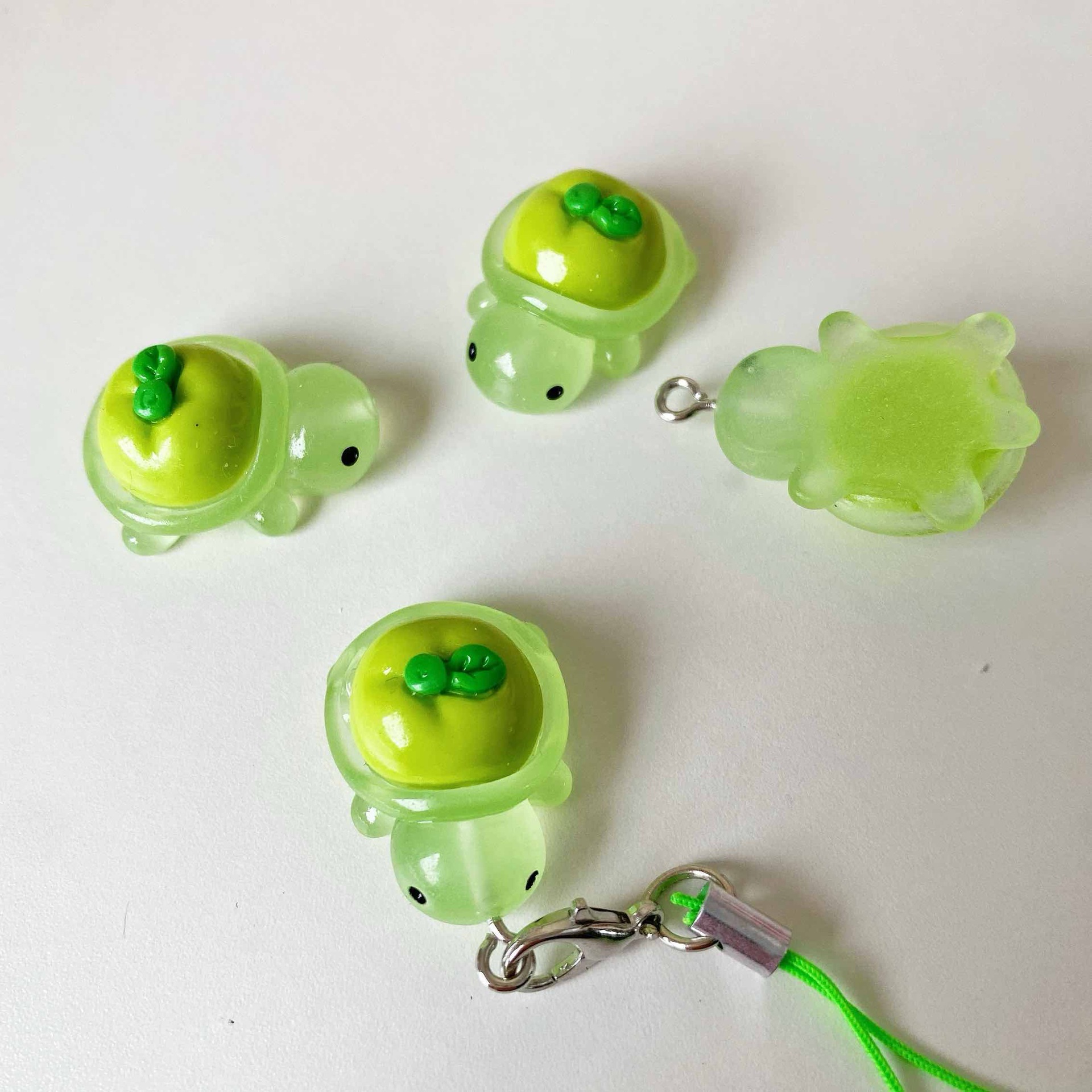 Fruit Turtle Mobile Phone Chain Apple Turtle Mini Cute Doll Small Object Luminous South Korea Pendant Ins Style