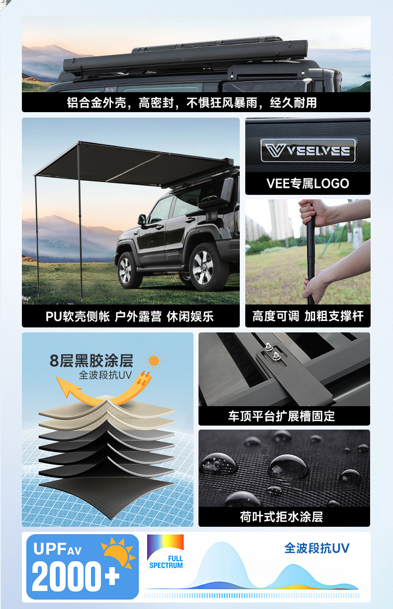 Suitable for Beijing Bj40 Roof Luggage Rack Frame Off-Road Modification Ladder Side Bag Tent Expansion Platform Accessories