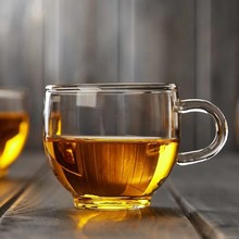 高硼硅耐热玻璃带把茶杯 功夫茶具 耐热玻璃小茶杯 小口杯 品茗杯