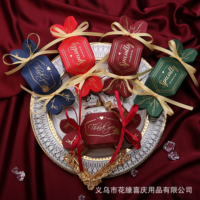 Новая свадебная коробка для конфет в форме конфеты 2025 года, подарочная упаковка для конфет в китайском стиле, высококачественная свадебная сумка для конфет