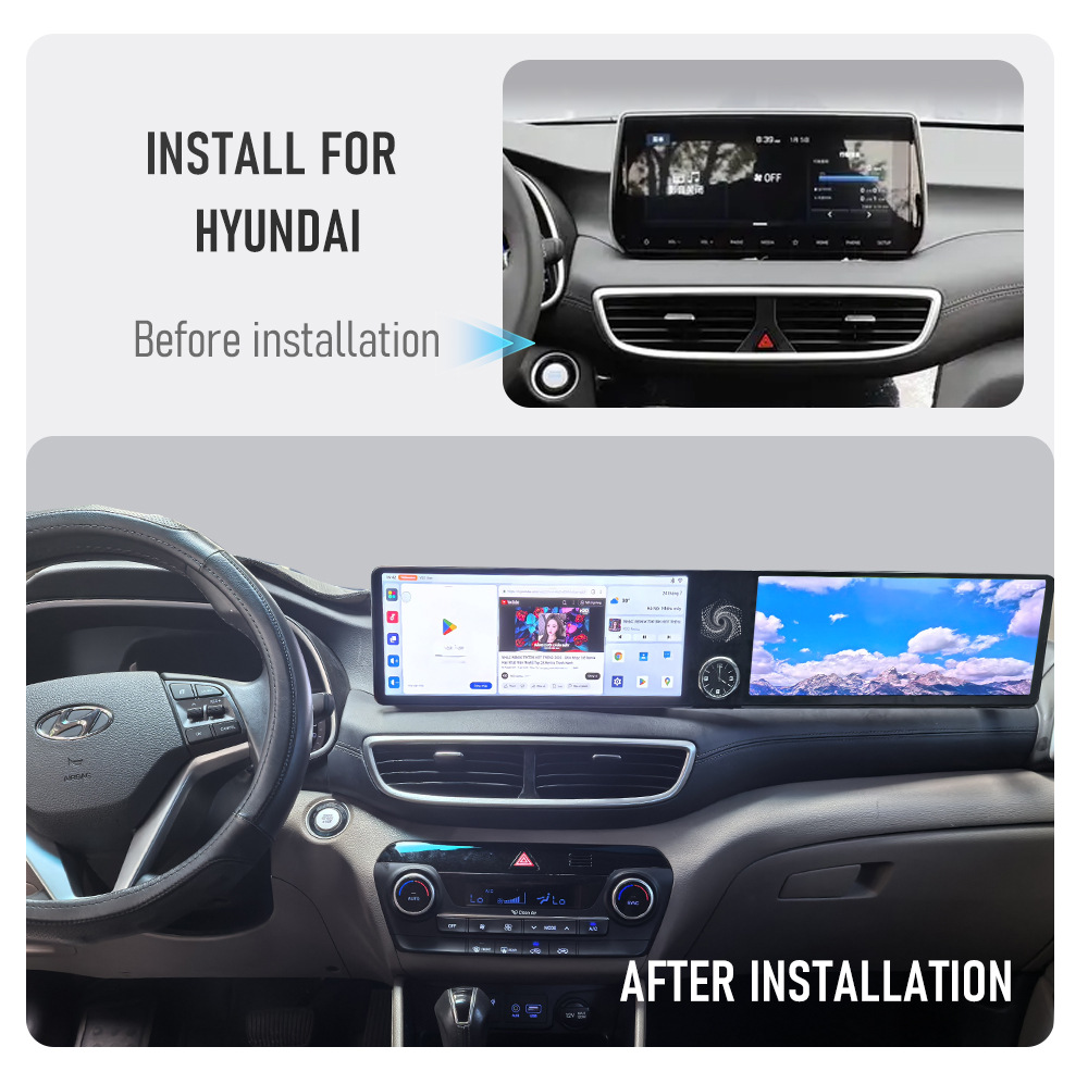 Qualcomm 6125, dual 12.3inch , 2.5K resolution CarPlay/Android dual-screen car navigation