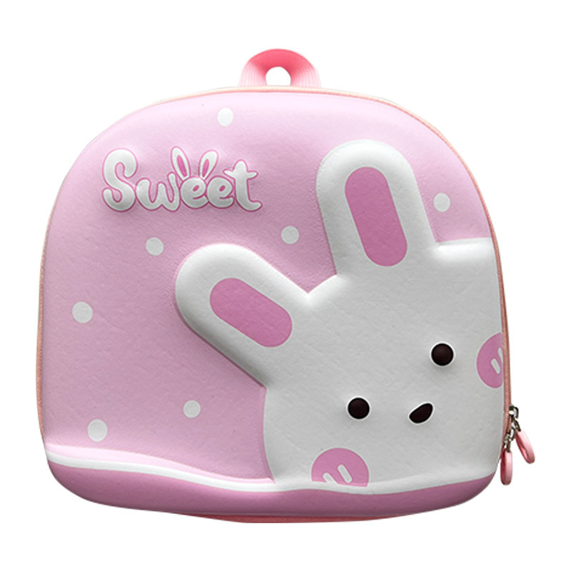 2024 nueva mochila de jardín de infantes lindo conejo bebé mochila de cáscara de huevo para niños y niñas bolsas escolares ligeras
