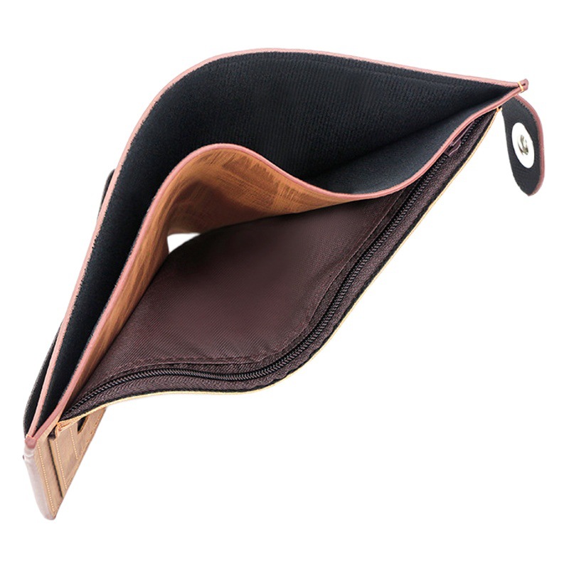 2023 transfronteriza nueva cartera de los hombres hebilla magnética bolsa de plata rota bolsa corta de los hombres de la PU Cartera de gran capacidad