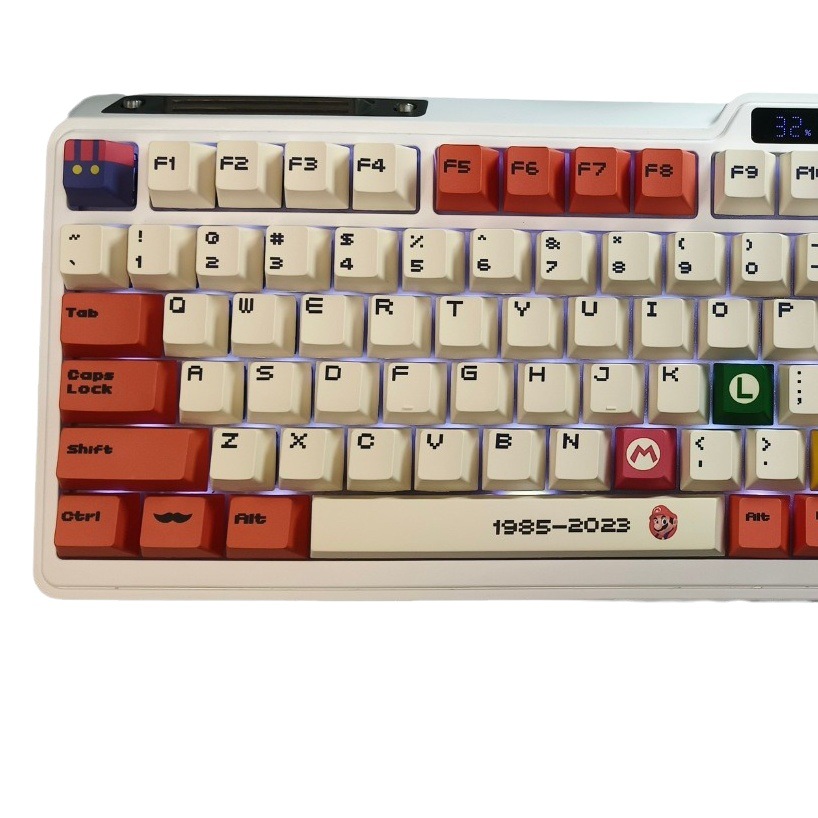 Mario keycap altura original PBT material 124 keycap sublimación adaptación soporte de teclado mecánico generación
