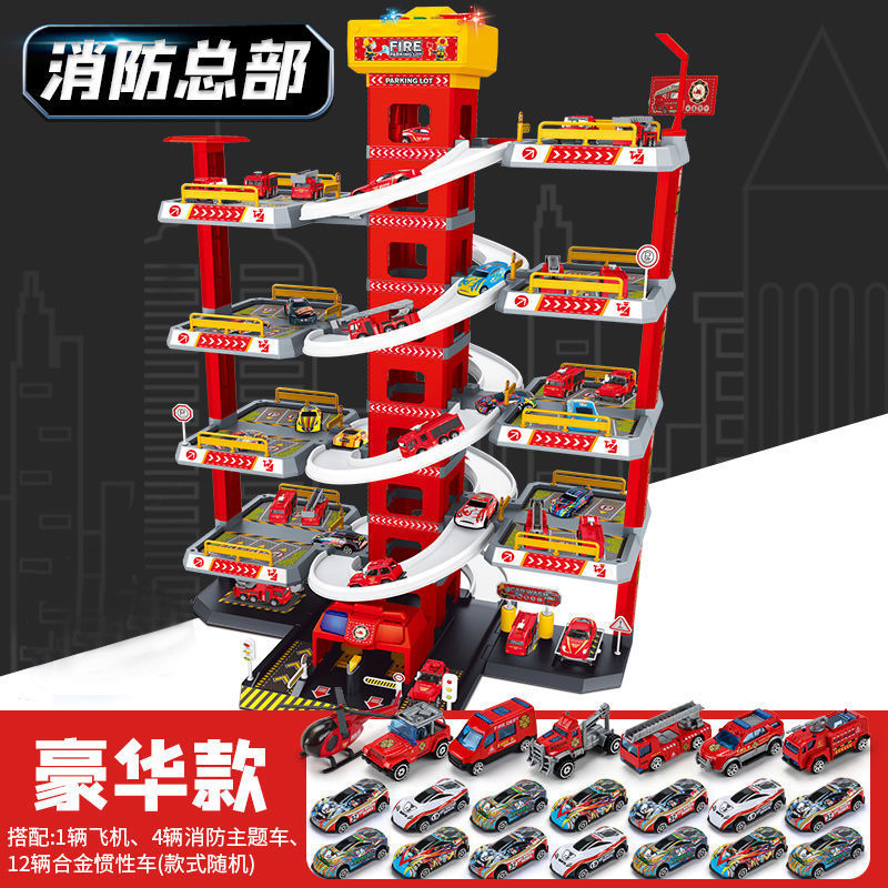 Juego de Pista de Carreras y Estacionamiento 42PCS de Metal para Niños