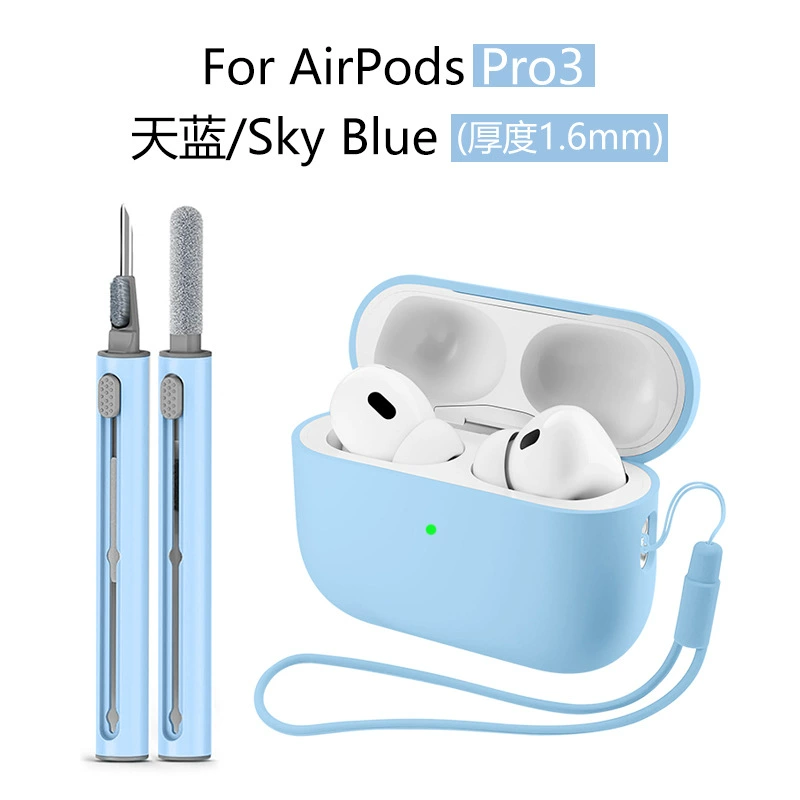 Чехол для наушников 2025 года совместим с AirPods Pro 3, силиконовый защитный чехол для наушников Apple AirPods Pro 3