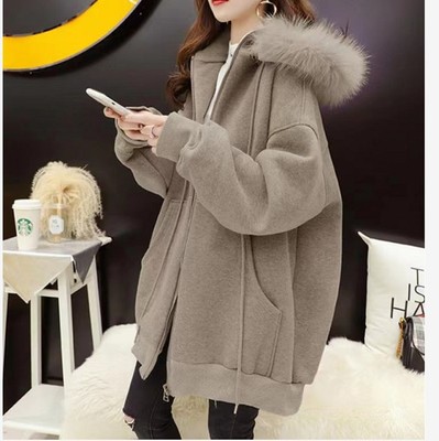 Removable Plush thickening coat Autumn and winter Exorcism Sweater 2022 new pattern Korean Edition Easy keep warm jacket