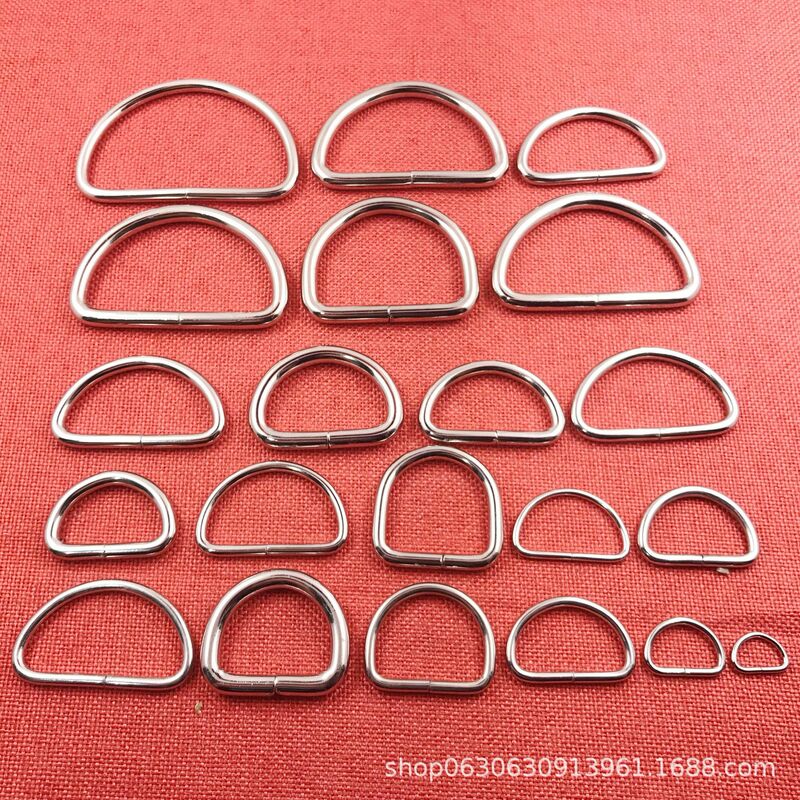 Factory supply luggage outdoor pet metal semicircular d-ring alloy d-buckle hardware accessories d-buckle metal