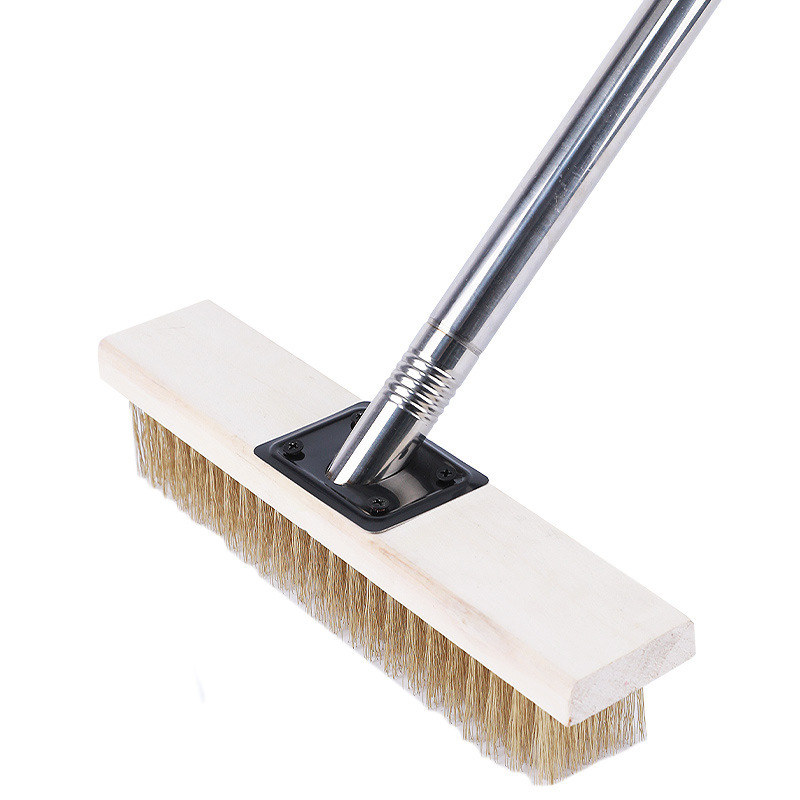 20cm cabezas de cepillo de alambre de acero chapado en cobre conectores metálicos mango de acero inoxidable - conjunto completo de cepillo de alambre de acero un conjunto completo de madera