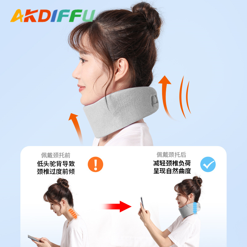 Esponja protección del cuello soporte del cuello cubierta del cuello del hogar soporte fijo suave protección de la columna cervical cubierta del cuello caliente protección del cuello
