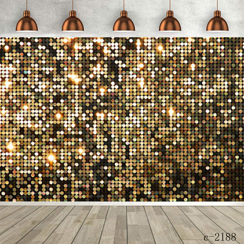 Disco Shiny Gold Decorative Tapestry Photography Background Cloth Children Newborn Shower Birthday Party Banner