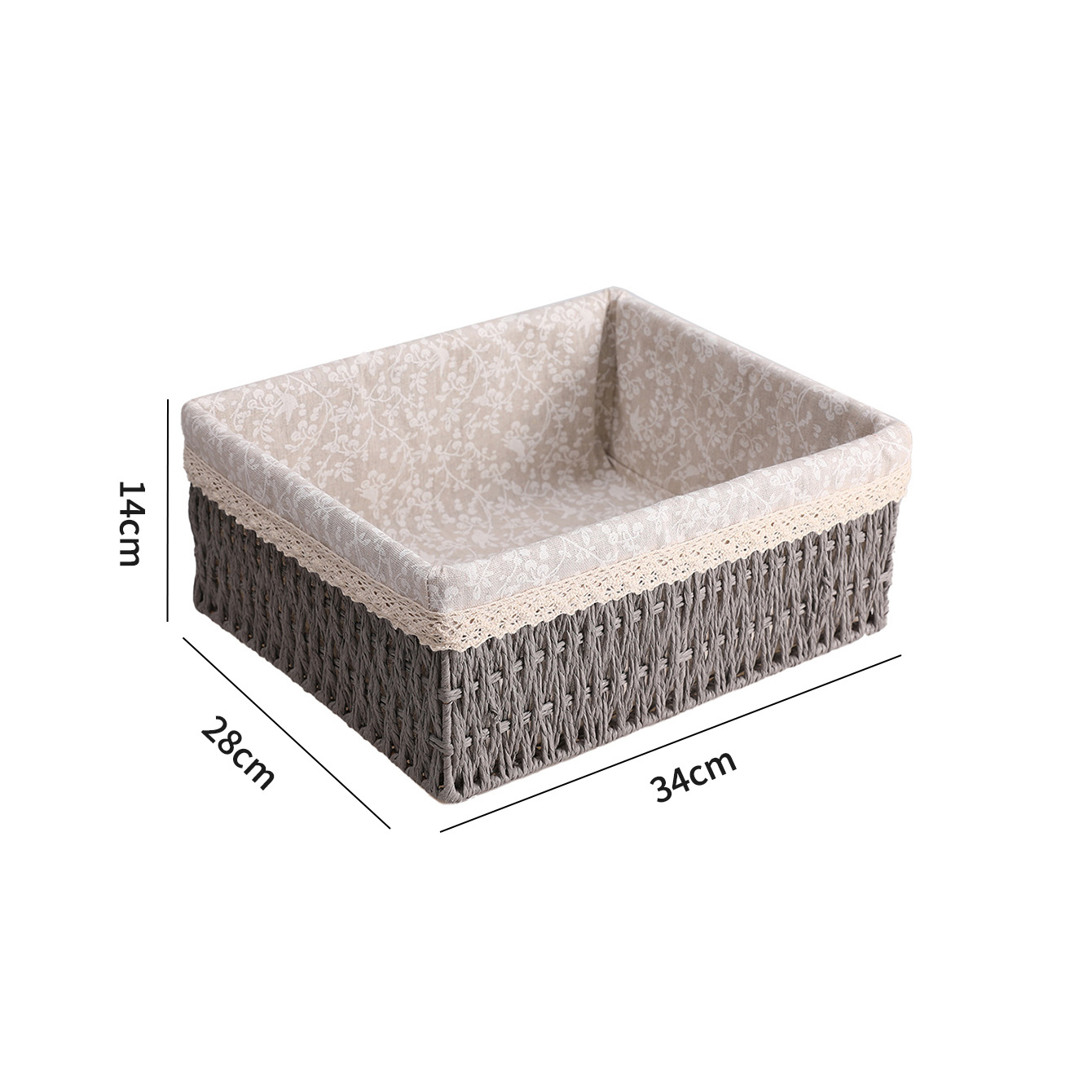 Transfronterizo trenzado cesta de almacenamiento mesa de té caja de almacenamiento bocadillos cosméticos cesta de almacenamiento cajas de almacenamiento trenzadas