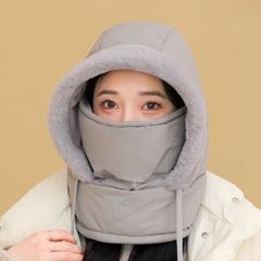 防寒围脖一体式帽子雷锋帽冬季电动车保暖神器防风面罩加厚帽批发