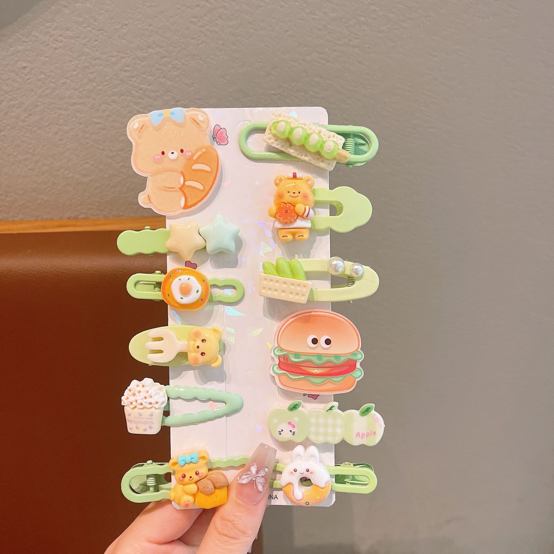 Dopamina lindos clips para el cabello bordes clips laterales clips para el cabello niños tocadillos clips para el cabello de boca de pato mujeres