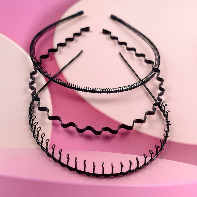 South Korea Women's Simple Metal Base Iron Hairband Bangs Hairpin Wash Hair Clip Men's Sports Hair Band Headband South Korea Women's Simple Metal Base Iron Hairband Bangs Hairpin Wash Hair Clip Men's Sports Hair Band Headband