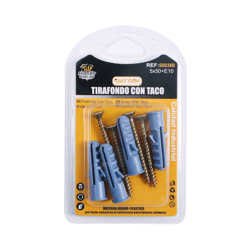 厂家供应泡壳装纤维板钉配膨胀管 多规格十字沉头自攻钉配管详情8