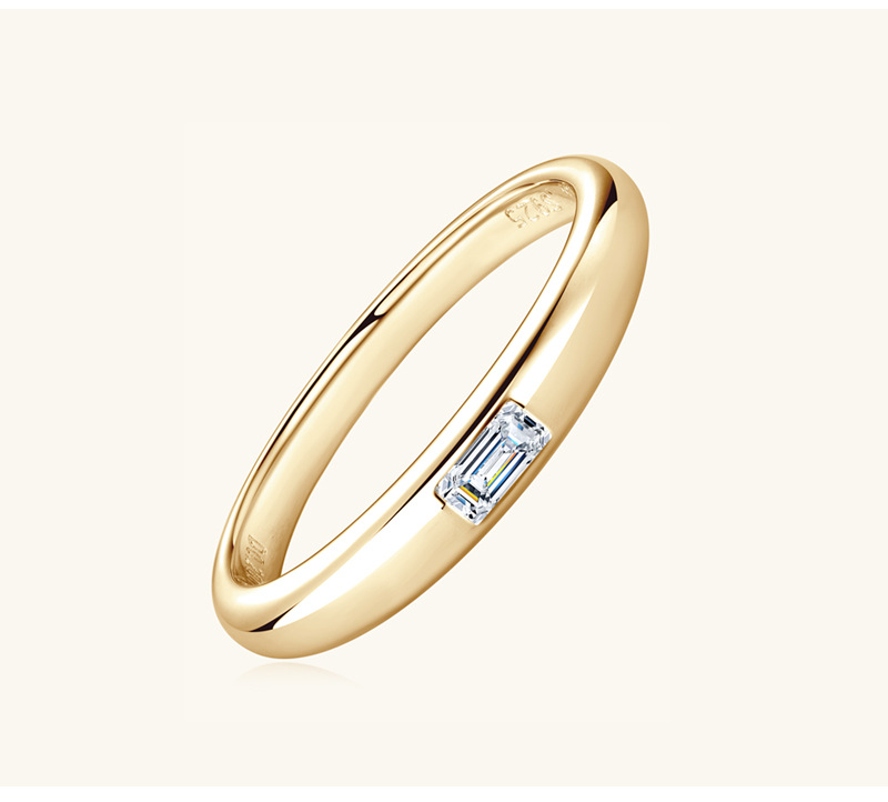 25g Weight Moissanite Inlay Material Rings Classification 1 Piece Quantity Daily Occasion 925 Sterling Silver Material Geometric Pattern Women's, Couple Gender GRA, Plating, Inlay Design INS Style, Simple Style Style Moissanite 925 Sterling Silver Rings Geometric Rings 9