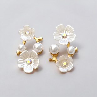Ancient style artistic plum blossom branch alloy accessories jewelry ancient style hair accessories step shake diy handmade materials in stock wholesale