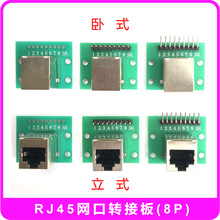 RJ45�W���D�Ӱ�8P��ʽ��ʽ�D�Ӝyԇ��W���D2.54�Ӿ������·��