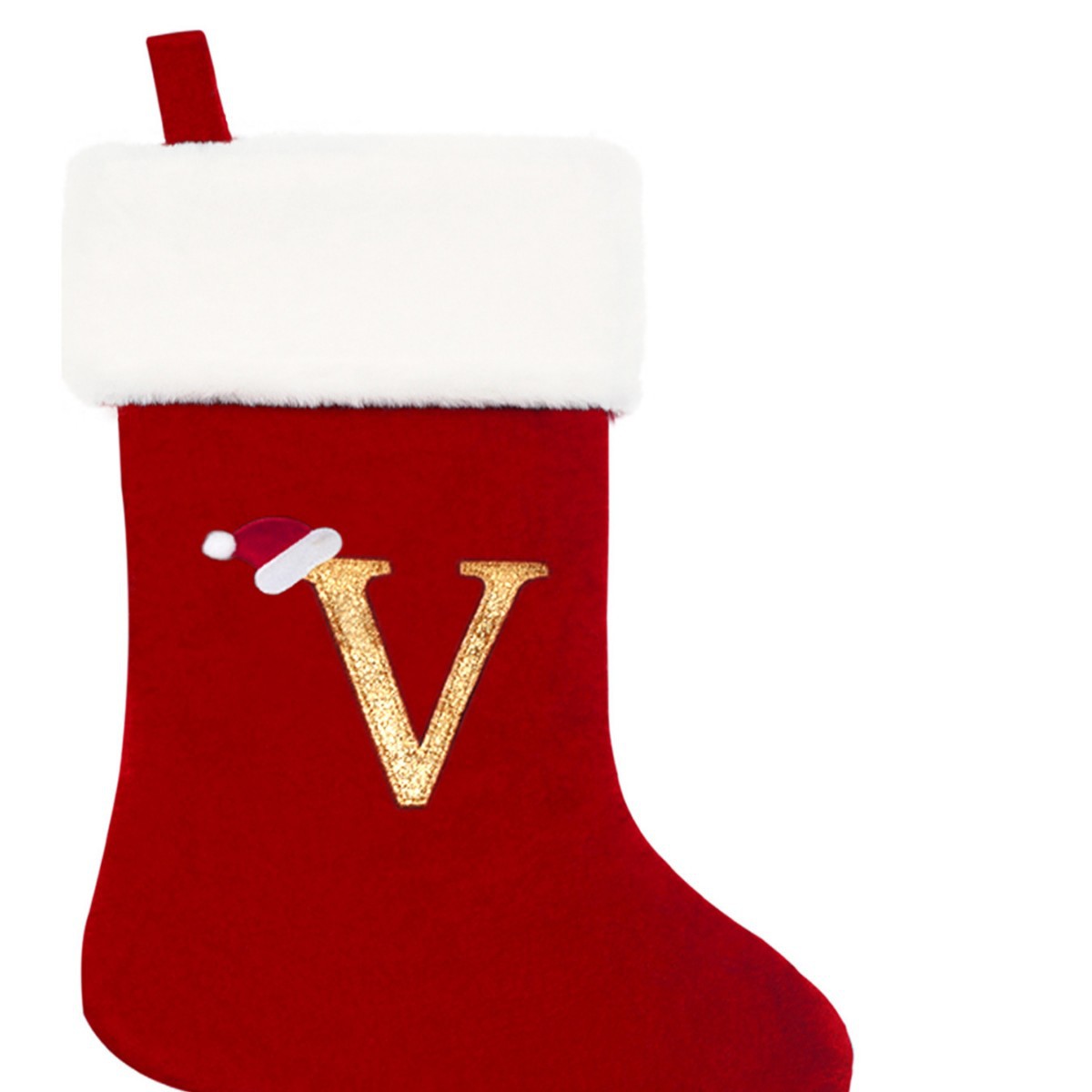 Nuevo calcetín de Navidad de letras nuevas ventas calcetines de Navidad decoración del árbol de Navidad colgante calcetines de letras de Navidad decoración bolsas de regalo de Navidad
