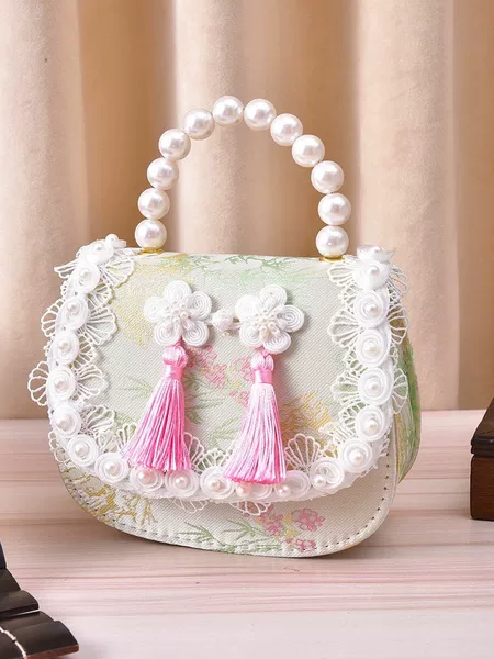 Children's Bags, Antique Style Little Girl's Coin Purse, Little Princess Pearl Handbag, Storage Wallet, Pearl Accessories