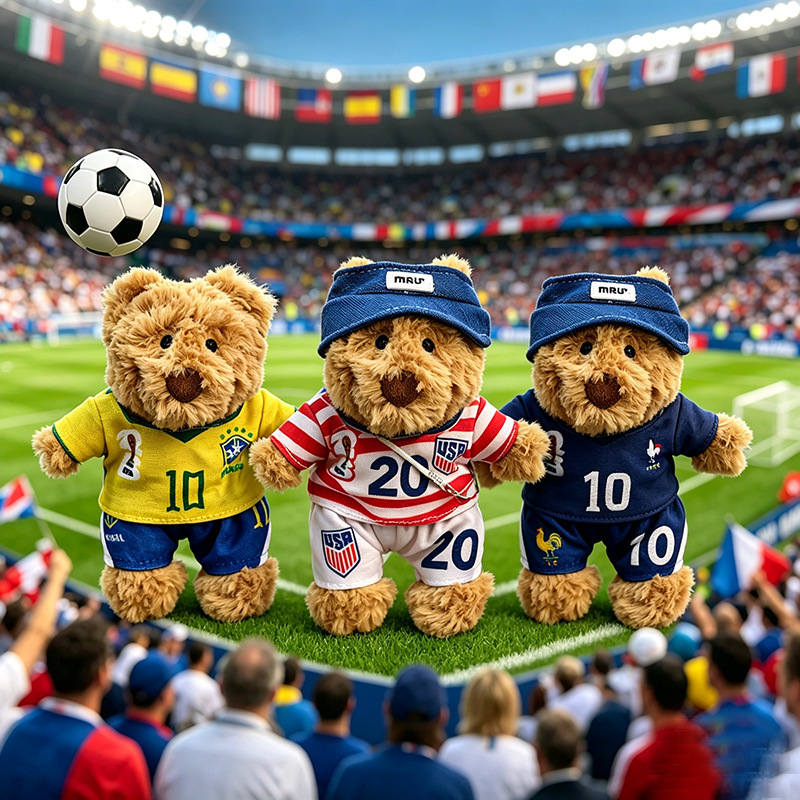 Jc Pendant Keychain Barcelona Bear 12cm Bear World Cup Same Style Doll Outfit Usa France Brazil Argentina Jc Pendant Keychain Barcelona Bear 12cm Bear World Cup Same Style Doll Outfit Usa France Brazil Argentina