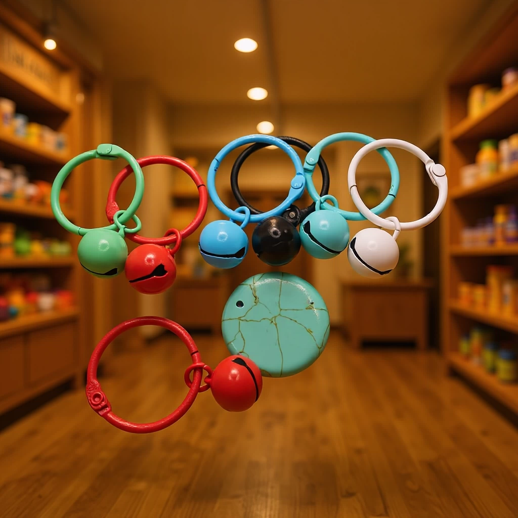 Кольцо с открытым кольцом колокольчик для ключей Цветная краска металлический колокольчик для животных воротник украшения diy рюкзак подвеска