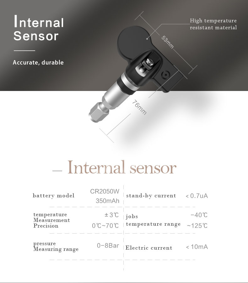 Nuevo modelo privado USB Monitor de presión de neumáticos sensor incorporado monitoreo de presión de neumáticos nuevo Qijie chip de navegación Android
